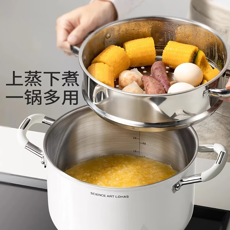DUMIK ceramic 316 stainless steel food grade steamer household 2025 new gas stove induction cooker special stew