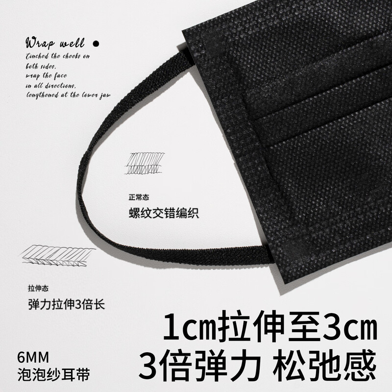 Runmi Biodisposable Medical Surgical Mask Sterilization Grade Winter Warmth and Windproof Individual Pack 65 Gray Rice/50 Pieces