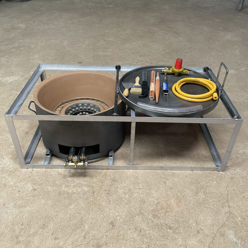 Xinhou egg-filled pancake oven round cast iron thickened uncoated baking pan commercial stall scallion pancake oven 45cm upgraded model