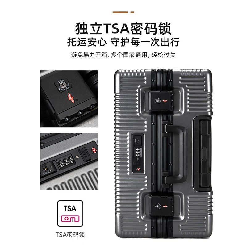 Walker Shop Light Luxury Brand Carry-on Case Aluminum Frame Trolley Case Small Lightweight Business Suitcase Front Opening Luggage Box Black Front Opening Lid + Cup Holder + USB Charging 16 Inch Horizontal Style/Can Be Boarded