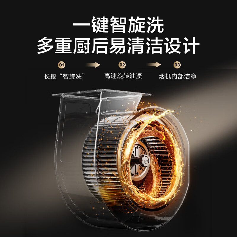 Vanhe range hood traceless V9LPlus nano anti-fouling black top side double suction exhaust 29 air volume large suction linkage with gas stove trade-in