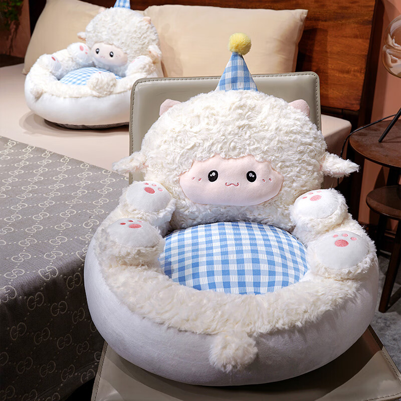 Packers cushion floor futon living room sitting room lazy tatami balcony sofa carpet reading area reading bay window cushion little white sheep belly futon cushion 50*50*45 cm