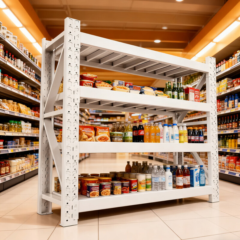 Duhui shelf storage multi-layer storage rack super load-bearing household thickened storage shelf can be added with perforated boards, disassembly and light weight 4 layers 200cm high/main rack can be used alone Sold at a loss丨Length 105*40cm 300 catties/layer