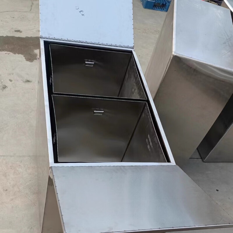 Sterile garbage truck 304 stainless steel transfer truck 316 food hospital laboratory waste cart turnover truck 800*450*800 (201) Style 1 (excluding inner barrel)