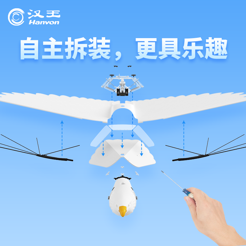 Hanvon bionic ornithopter robot student AI learning assembly education version SJ001