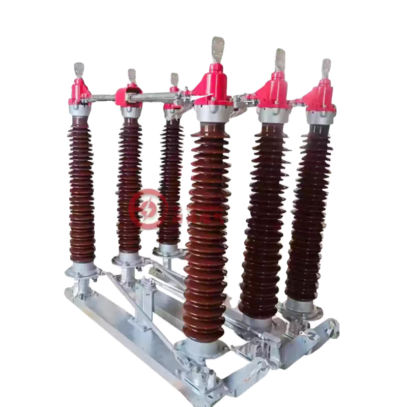 GW4-110/1250A outdoor 110kV pole-mounted isolation switch double grounding GW4-126kV isolation knife gate black