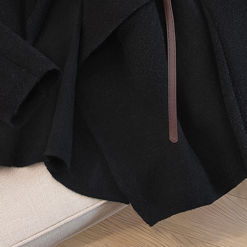 Sibaishe Solid Color Temperament Silhouette Jacket Women's 2025 Winter New Style Fashion Long Sleeve Lapel Elegant Top