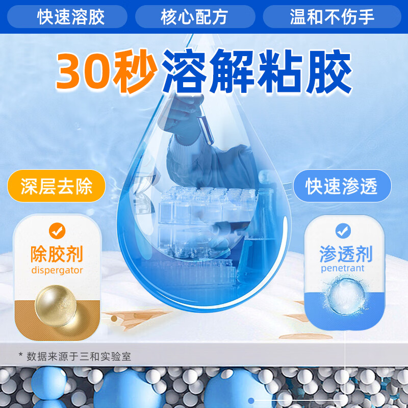 Sanhe glue remover glass glue remover cleaning agent glue remover floor glass glue remover self-adhesive remover 438ml