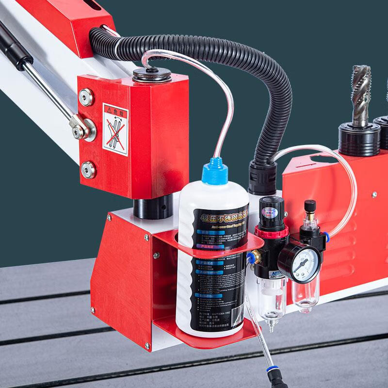 Fully automatic refueling and air blowing all-copper servo tapping machine desktop handheld universal CNC intelligent touch screen tapping M3-M16 automatic refueling and air blowing (1000 rpm including workbench) 10