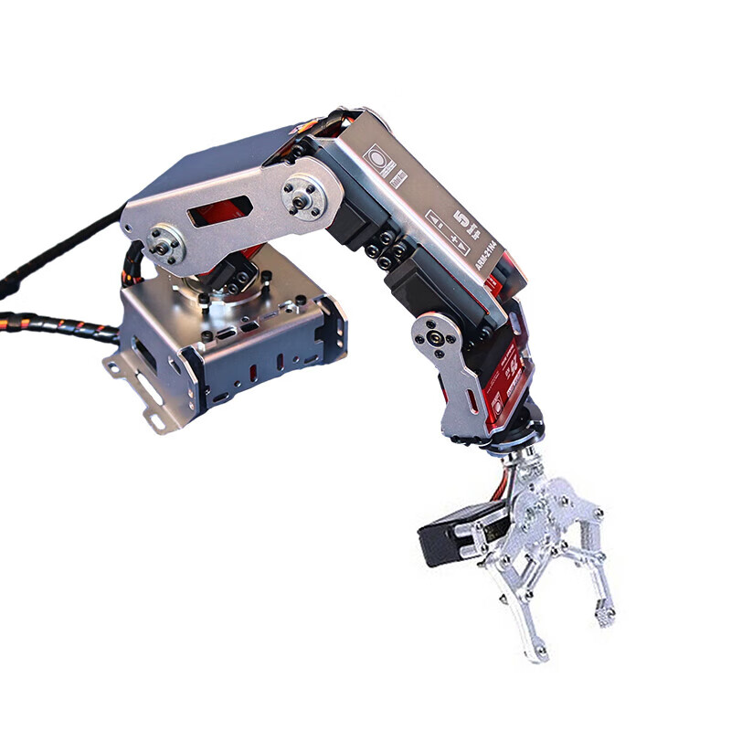 Lingle microcontroller stm32 Raspberry Pi arduino six-axis robotic arm gripper six-degree-of-freedom steering gear robotic arm diy large bracket 6 degrees of freedom without steering gear
