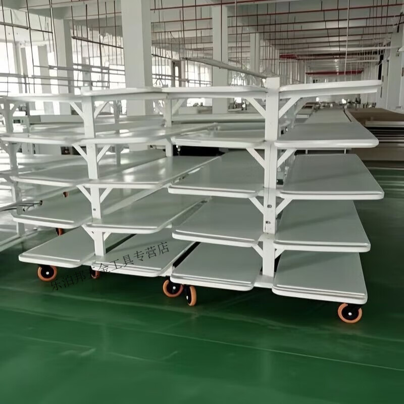 He Jiagong wheel pulley pine cloth rack double-sided mesh cloth pine cloth cart turnover cart mobile cart transport truck universal wheel single-sided 4-layer mesh cart pine cloth cart