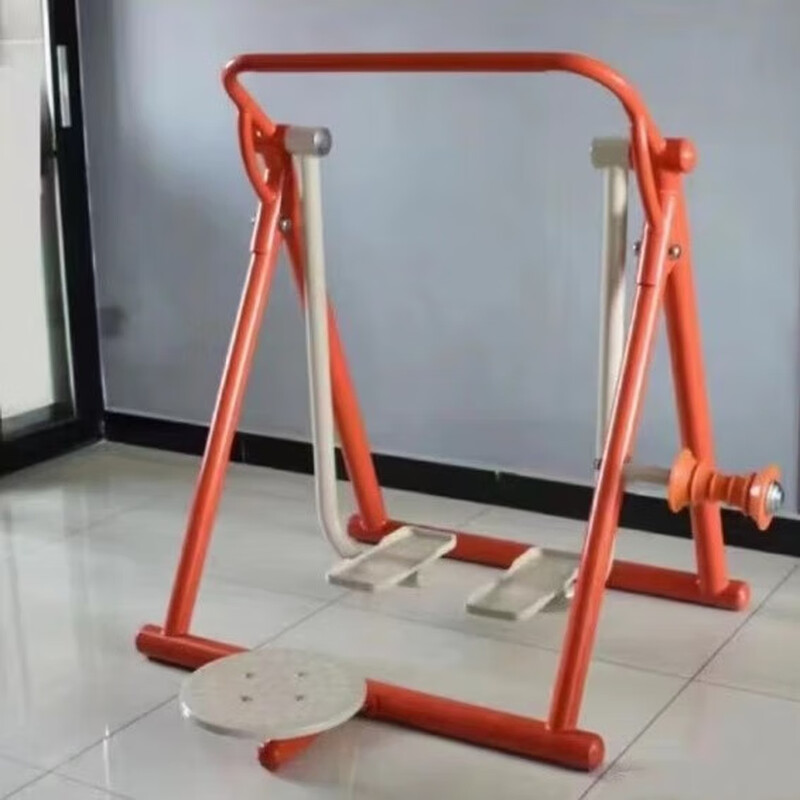 Folding walking machine indoor and outdoor elderly home exercise fitness equipment yard step waist twisting legs orange red folding walking machine + waist twisting + legs