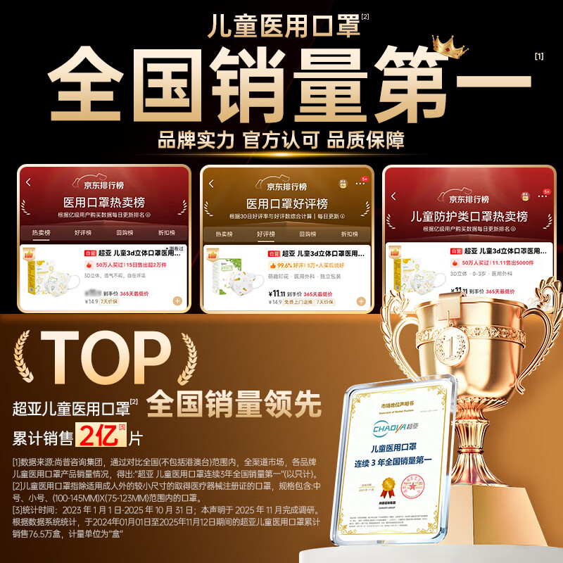 Super Asia children's 3D three-dimensional mask medical surgical baby children's mask 6-12 years old breathable anti-pollen allergy 60 pieces