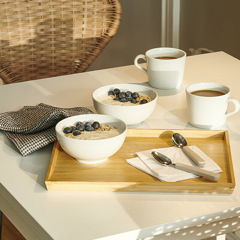 IKEA 365+ soup bowl and rice bowl household plates and dishes white tableware white bowl curved 13cm