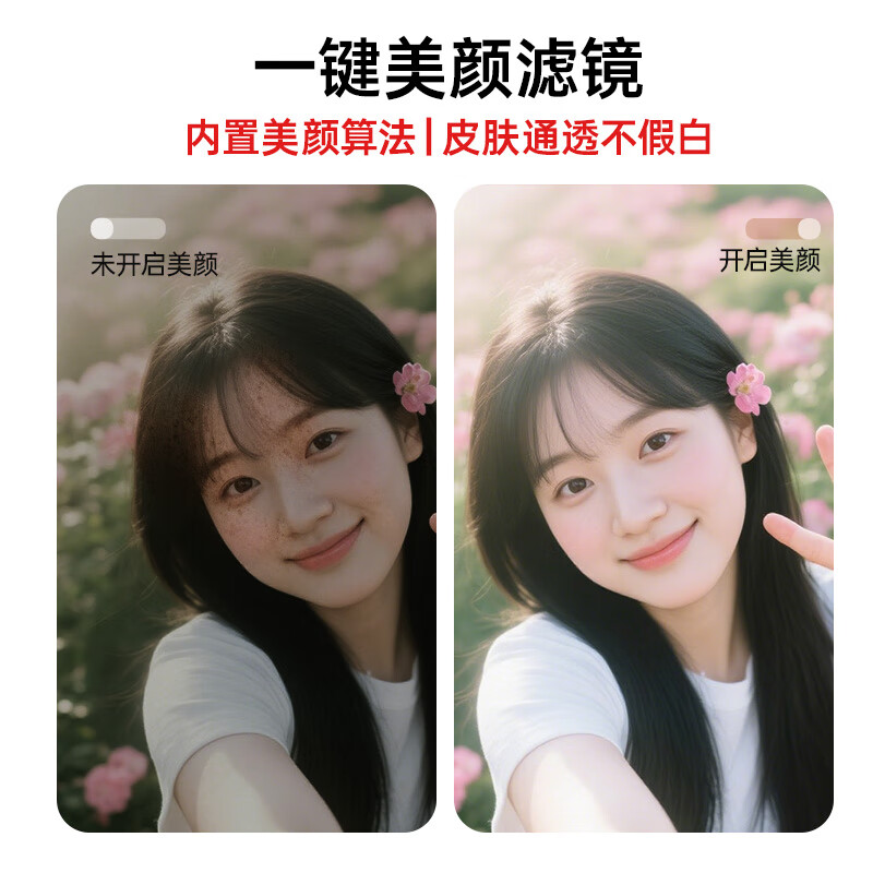 SONGDIAN digital camera 64 million pixels flip screen selfie vlog entry-level campus high-definition mirrorless camera photo travel DC103W black 128G memory