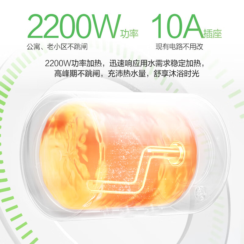 Wanhe Xiaobaiyun T4Pro price guarantee 618 40 liters 2200W fast heating no need to replace magnesium rod patented anti-electric wall small volume rental electric water heater preferred