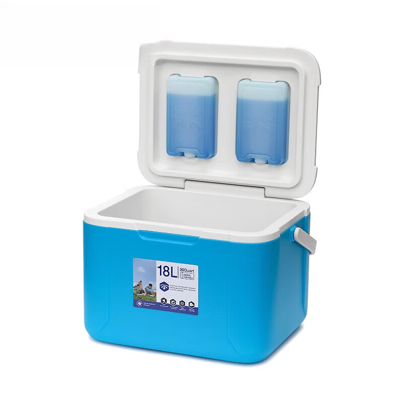 Fat Donglai's same style take-out insulated box, insulated box, refrigerator, household car-mounted outdoor food insulator, 13 liters white PU foam cover, ice brick + ice brick*1 + ice bag 1