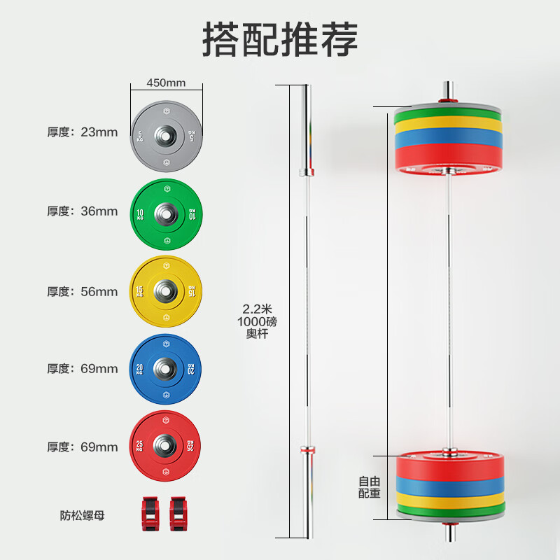 Made in Tokyo, competitive barbell Olympic bar 2.2 meters 20KG home commercial gym deadlift bench press bar load-bearing 1000 pounds