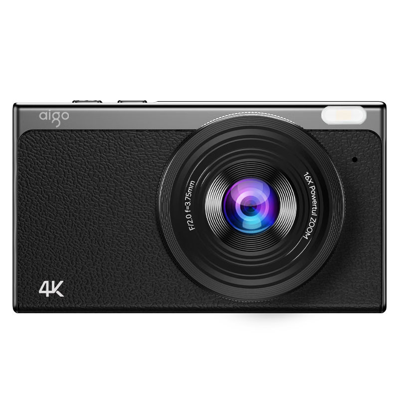 Aigo patriot D1 student digital camera birthday gift for girls entry-level high-definition travel campus small card machine retro CCD replacement black 32G