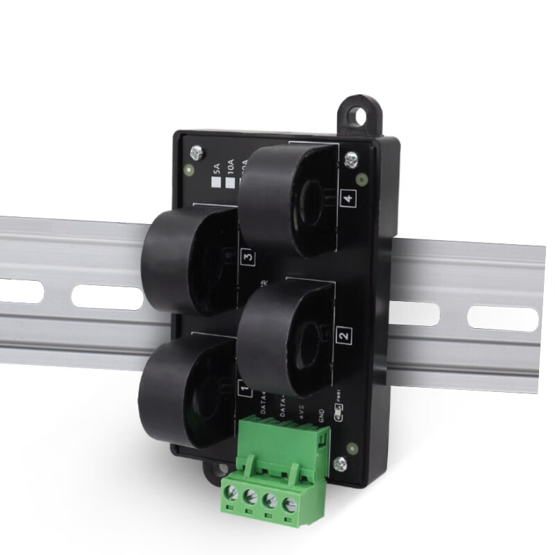 Multi-channel AC current sensor module transformer 485/Modbus communication integrated AC50A detection and collection 4-channel AC0-50A to 485