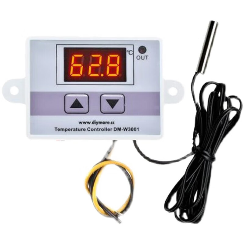 Controller XH-W3001 micro digital temperature controller digital display thermostat intelligent electronic temperature control switch DC12V red display DC12V red display 3001 upgraded version