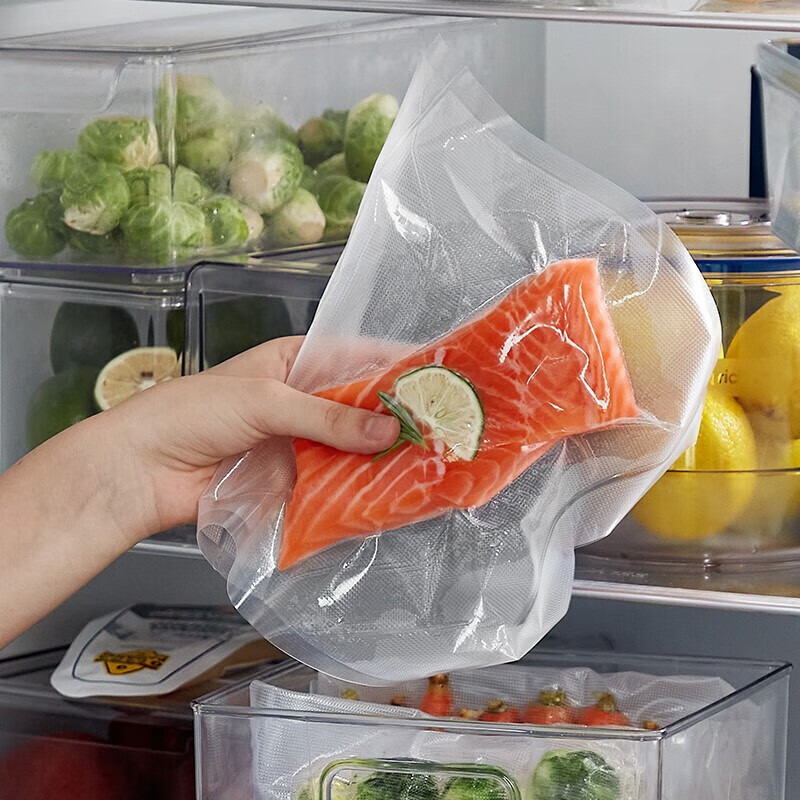 Mofei Electrical Vacuum Sealing Machine Fresh-keeping Bag Household Packaging Machine Sealing Bag Sealing Machine MR1118 Accessories Food Vacuum Bag Accessories Fresh-keeping Bags*3 Rolls