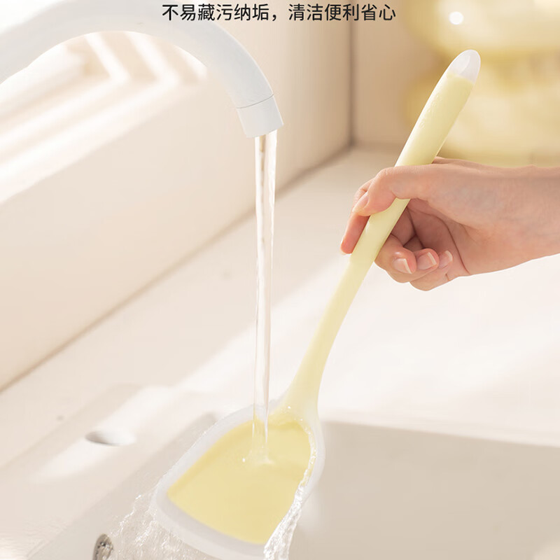 SUPOR (SUPOR) silicone cooking spatula, soup spoon, colander, kitchen silicone spatula, cooking spatula, high temperature resistant kitchen utensil spatula, Chinese spatula + soup spoon, high temperature resistance, no odor, not easy to damage the pot