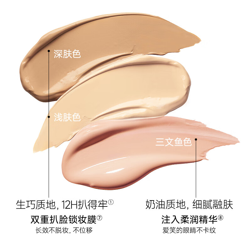 Carslan Little Night Cat Concealer Three-Color Concealer Palette Concealer Brush Brightens Dark Circles, Spots and Acne Marks 3g New Year's Gift for Women