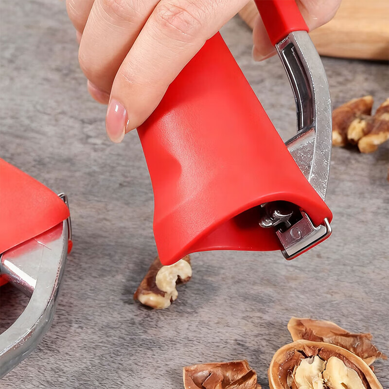 Pecan clamp household walnut opener artifact chestnut shelling multi-functional nut pliers tool hazelnut opener two red fruit openers
