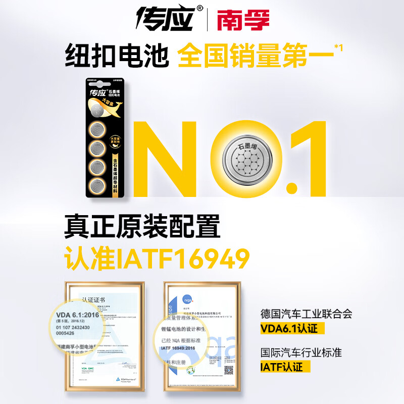 Chuanying Nanfu CR2450 button battery 5 pieces 3V lithium battery suitable for BMW Volvo and other car keys, remote controls, meters, etc. cr2450