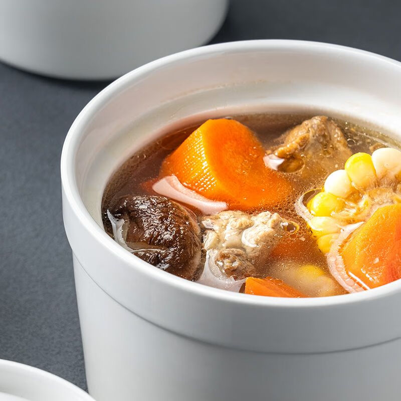 Ceramic water-proof stew pot for hotel merchants, stewed bird's nest and egg custard for one person, stew pot, steamed egg bowl, earthen pot soup cup, 3.5-inch 150ml stew pot, one pack without lid