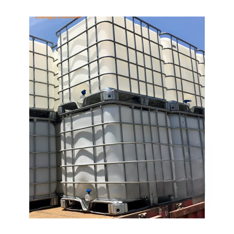 Ton barrel 1 ton container square vehicle-mounted chemical plastic barrel square water barrel oil barrel diesel barrel 500L 1000 liters 1000 liter white ton barrel (cleaned version)