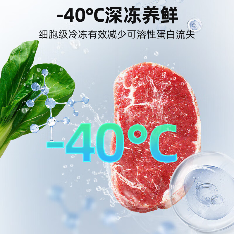 Xingx (XINGX) ultra-low temperature commercial freezer - 40-70 degrees horizontal freezer single temperature full freezer household large capacity refrigerator cryogenic quick freeze all copper tube high-end cryogenic 200L color crystal glass panel -40 cryogenic quick freezing
