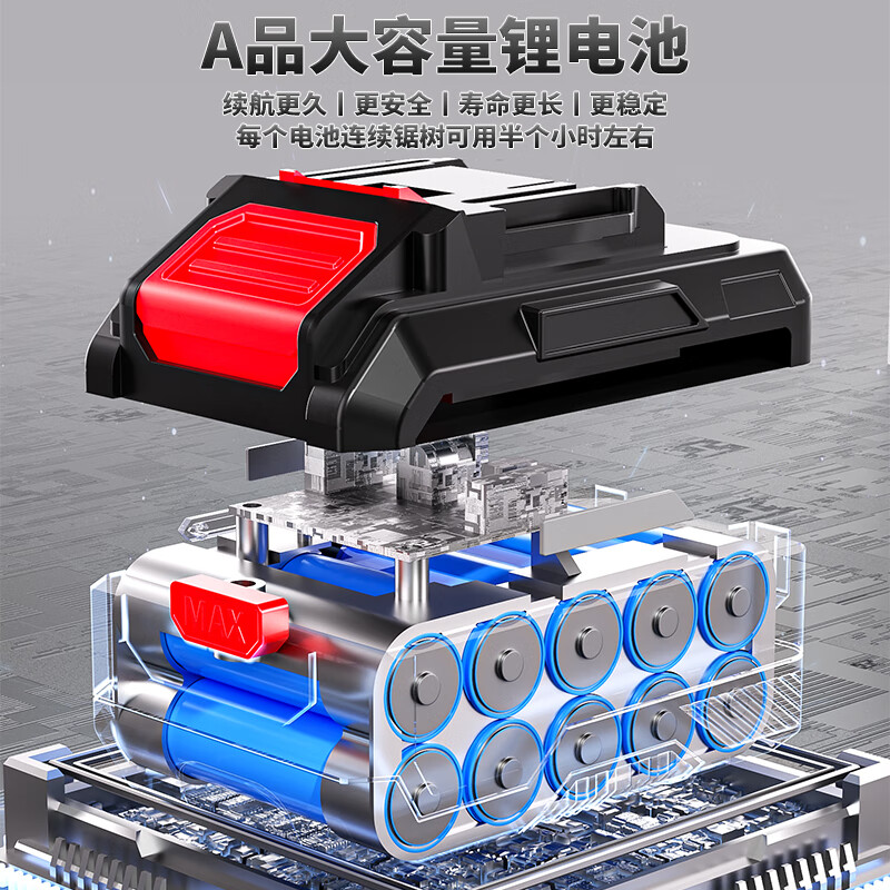 Aided brushless rechargeable chainsaw household logging saw lithium battery electric chain saw handheld small saw cutting machine power tool