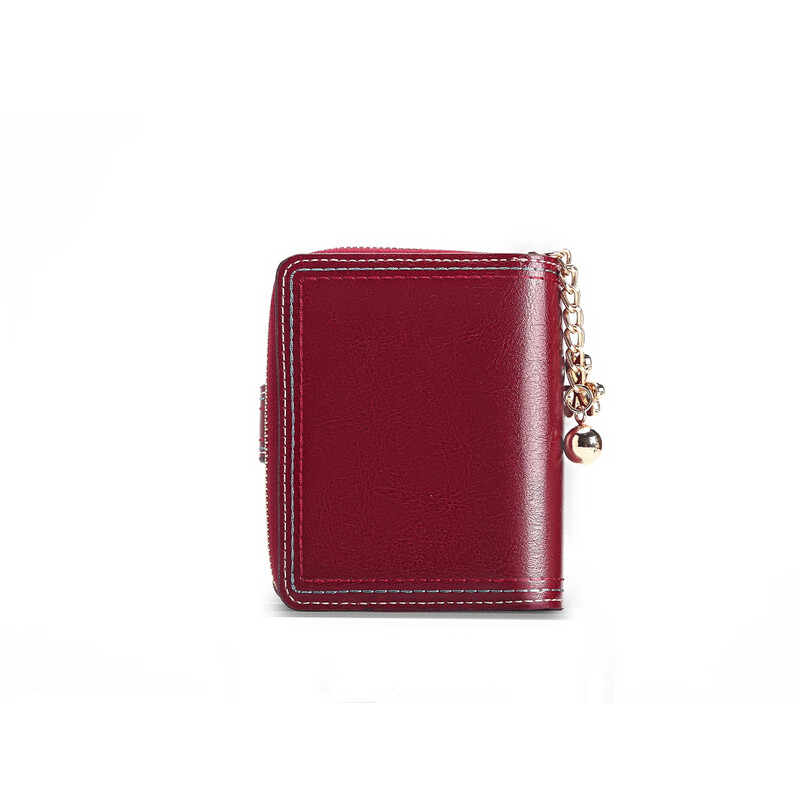 Golden Fox (FOXER) Women's Coin Purse Large Capacity Short Two-fold Card Holder Zipper Money Holder Clutch Bag Birthday Gift for Girlfriend