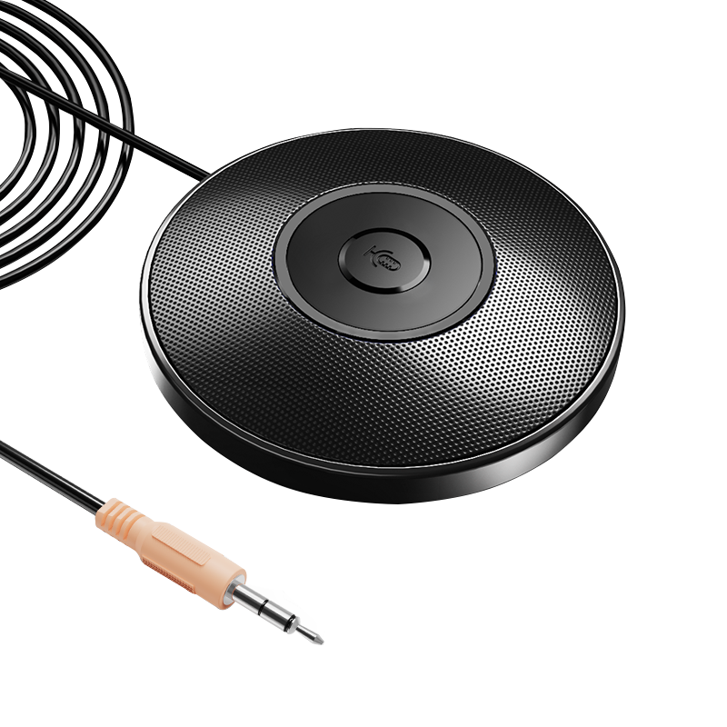JD Logistics omnidirectional desktop conference microphone wired portable flying saucer type e-sports online class computer desktop laptop game voice video conference live broadcast 3.5mm interface 2 meters long