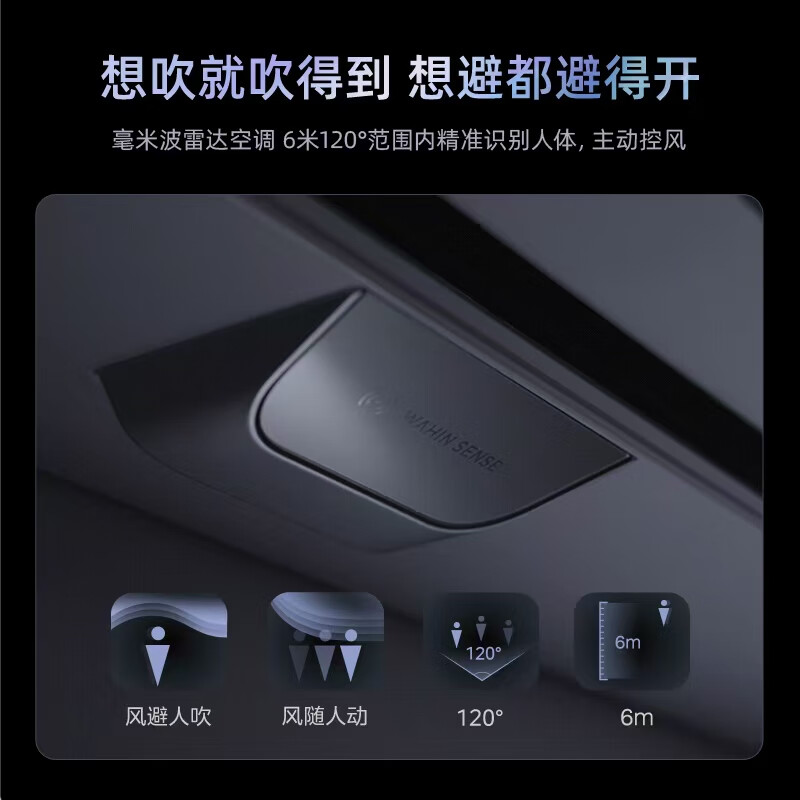 Hualing Air Conditioning Shenji Second Generation Ultra Large 1.5 HP First Class Energy Efficiency Double Row Copper Tube Intelligent Frequency Converter Hang-up Energy Saving KFR-35GW/N8HE1II Ultra Neon White