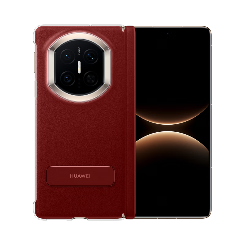 95% new Huawei (HUAWEI) Mate X7 rotating stand protective case red original original mobile phone case mobile phone protective case