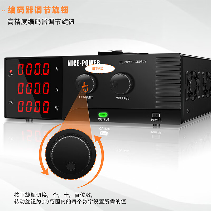 KUAIQU programmable DC regulated power supply 0~100V0~20A adjustable 2000W high power USB+232 programmable power supply