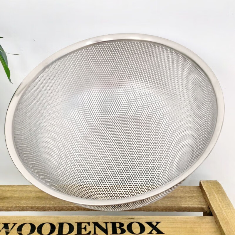 NAOISKEY/Stainless Steel Wash Basin Thickened Large Capacity Rice Basin Kitchen Drain Basin 4 Liter Zhuo Deming with original box