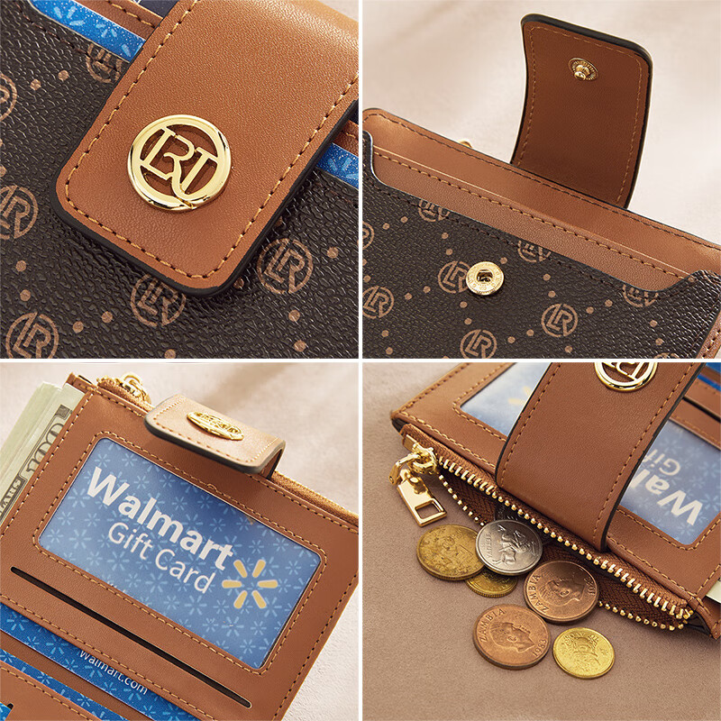 Old lady wallet large capacity short two-fold card holder money note holder clutch bag coin purse birthday gift for girlfriend