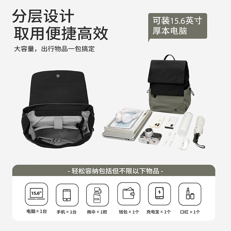 Golf (GOLF) Lightweight Backpack Computer Bag for Men and Women 14/16-inch Laptop Backpack Large Capacity Student School Bag Business Travel