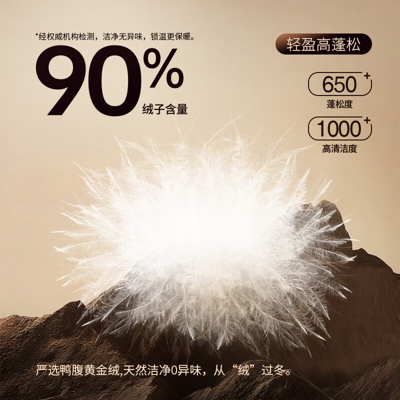 Septwolves Easy Care Down Jacket Men's Winter Warm Jacquard Lapel Thin Down Jacket Black L