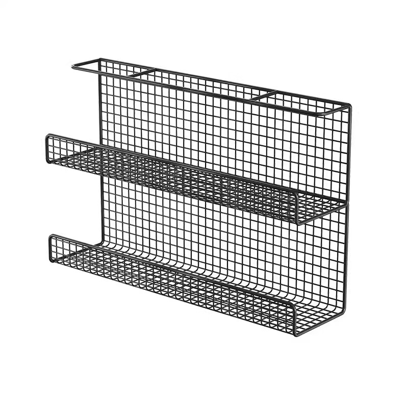 Lin's boy under-desk cable management rack power cord trough hider organizer box wire socket holder storage desktop cable routing artifact black - double layer