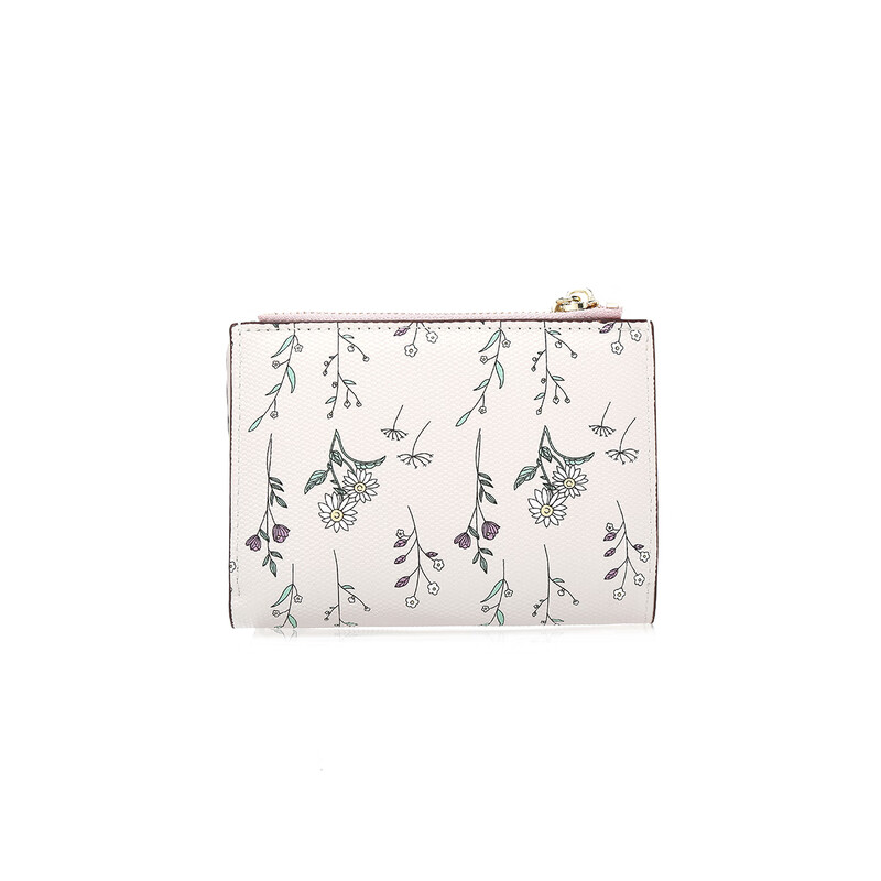 Golden Fox (FOXER) Women's Coin Purse Large Capacity Short Two-fold Card Holder Zipper Money Holder Clutch Bag Birthday Gift for Girlfriend