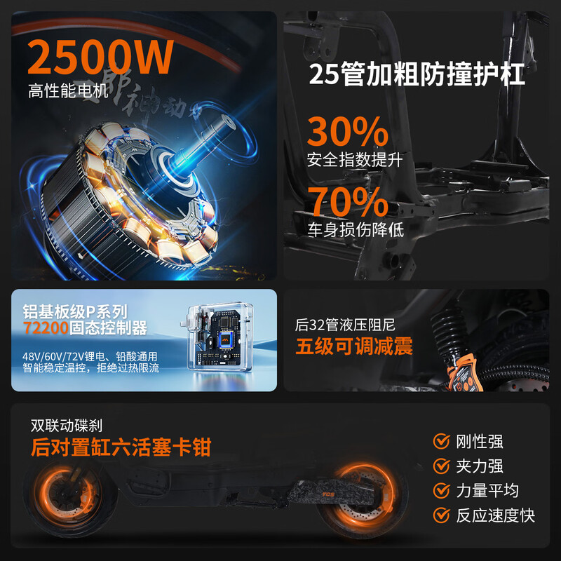 LEOSAM Zhimai Electric Motorcycle M6M Peter Pan Big Power 2500W Dual Disc Brakes 60V20Ah Long Endurance Hill Climbing Advanced Takeaway Car Crowdsourcing Big Sitting Bucket Planet Gray