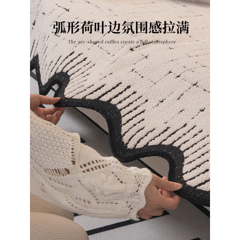 Cream wind non-slip bay window mat window sill mat 2025 new four-season universal half-velvet balcony bedroom cushion customized special-shaped Leyan-white 90cm*260cm