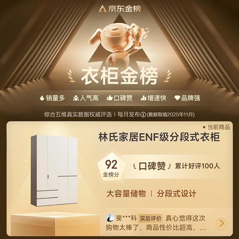 Lin's Home Finished Wardrobe Bedroom Household Cabinet Segmented ENF Level Optional Storage Cabinet Wardrobe Storage Cabinet TY2D 1.59*2.4m|ENF Level Main Material|Double Drawing Four Doors