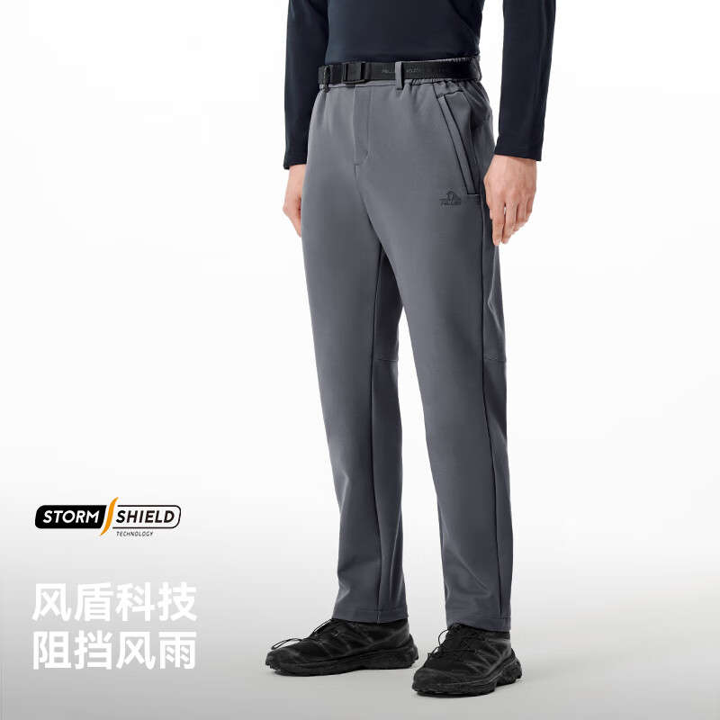 Pelliot Windshield C24 Assault Soft Shell Pants Men's High Elastic Windproof Pants Women's Warm Fleece Pants 114307167 Black L