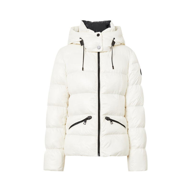 Enos Yashi Shopping Mall Same Style 2025 Winter New Warm Workwear Style White Duck Down Hooded Down Jacket Women 41120086 Cream Rice L